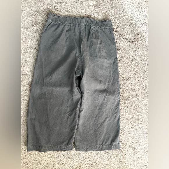 J Jill Pure Jill Pants Womens M Gray Cropped Wide Leg Embroidered Pull on Tencel - Picture 5 of 5